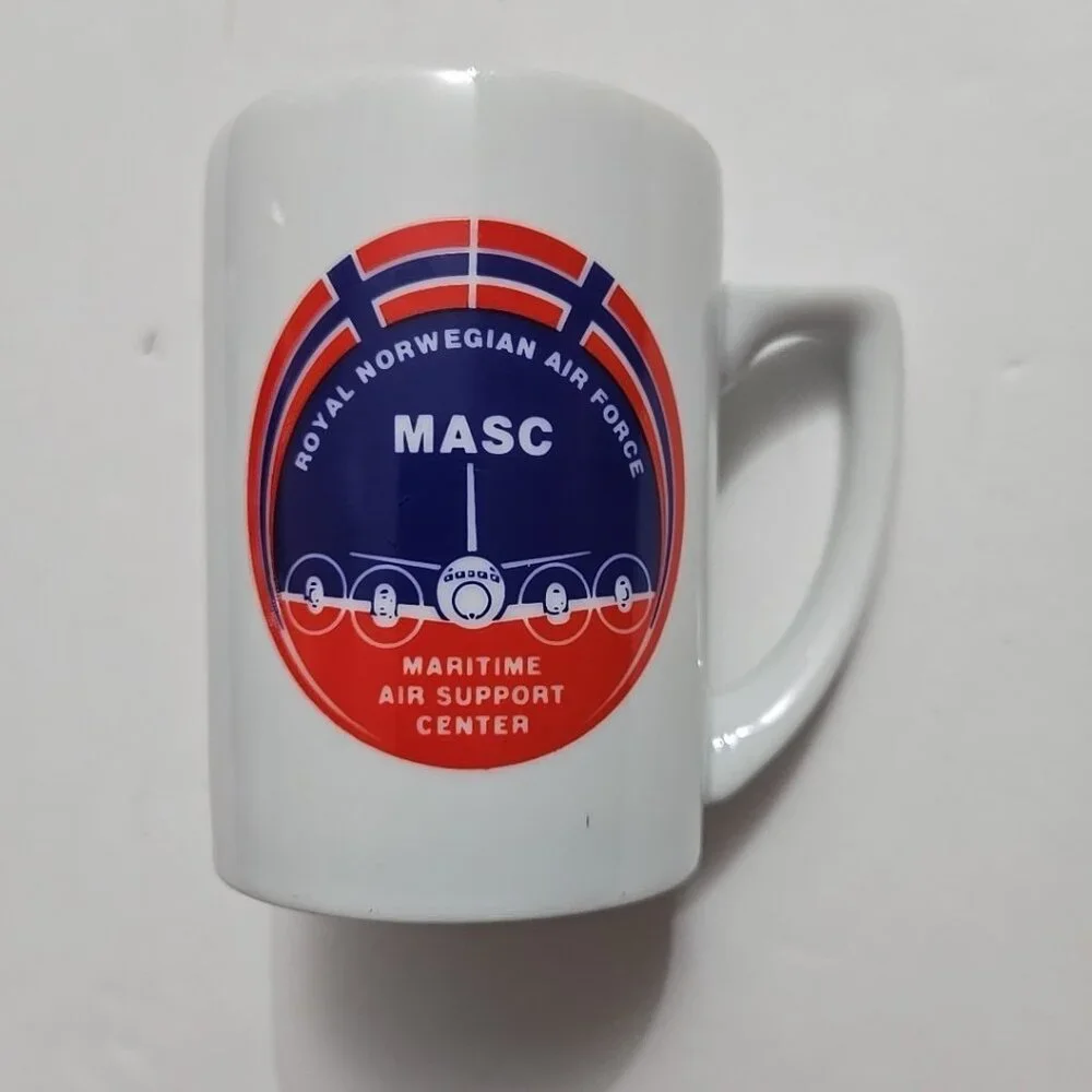 Vintage Royal Norwegian Air Force MASC Maritime Air Support Center Coffee Mug
